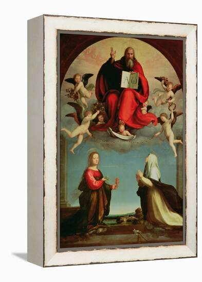 God Appearing to St. Mary Magdalen and St. Catherine of Siena, circa 1508-Fra Bartolommeo-Framed Premier Image Canvas