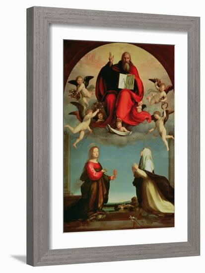 God Appearing to St. Mary Magdalen and St. Catherine of Siena, circa 1508-Fra Bartolommeo-Framed Giclee Print