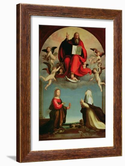 God Appearing to St. Mary Magdalen and St. Catherine of Siena, circa 1508-Fra Bartolommeo-Framed Giclee Print