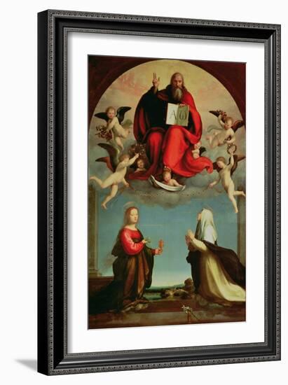 God Appearing to St. Mary Magdalen and St. Catherine of Siena, circa 1508-Fra Bartolommeo-Framed Giclee Print