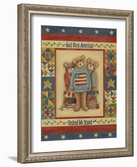 God Bless America - Bears-Debbie McMaster-Framed Giclee Print