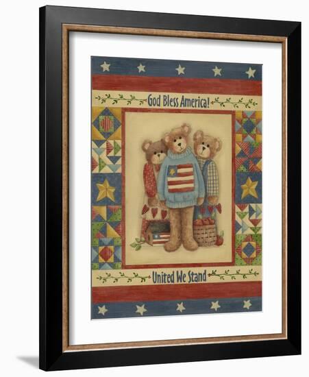 God Bless America - Bears-Debbie McMaster-Framed Giclee Print