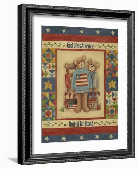 God Bless America - Bears-Debbie McMaster-Framed Giclee Print