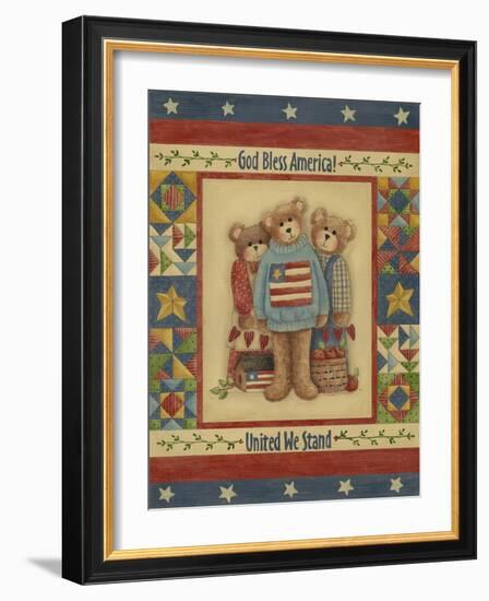 God Bless America - Bears-Debbie McMaster-Framed Giclee Print