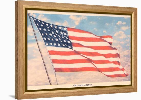 God Bless America, Flag-null-Framed Stretched Canvas