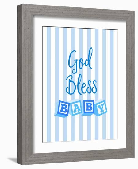 God Bless Baby Blue-Bella Dos Santos-Framed Art Print