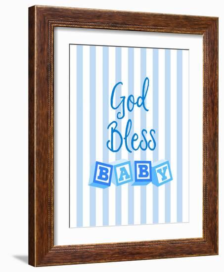 God Bless Baby Blue-Bella Dos Santos-Framed Art Print