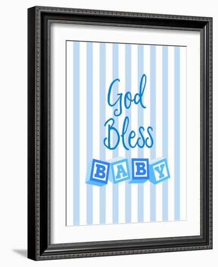 God Bless Baby Blue-Bella Dos Santos-Framed Art Print