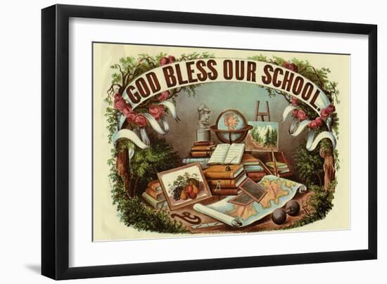 God Bless Our School-Arbuckle Brothers-Framed Art Print