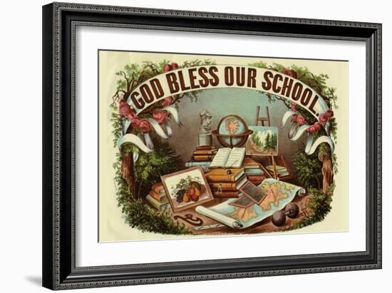 God Bless Our School-Arbuckle Brothers-Framed Art Print