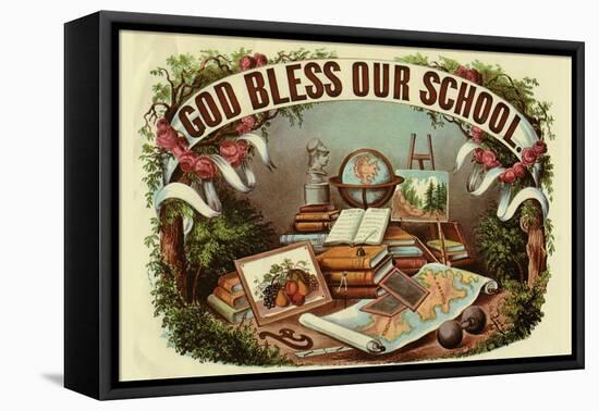 God Bless Our School-Arbuckle Brothers-Framed Stretched Canvas