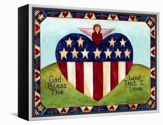 God bless the land I Love Lang 2018-Cheryl Bartley-Framed Premier Image Canvas