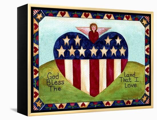 God bless the land I Love Lang 2018-Cheryl Bartley-Framed Premier Image Canvas