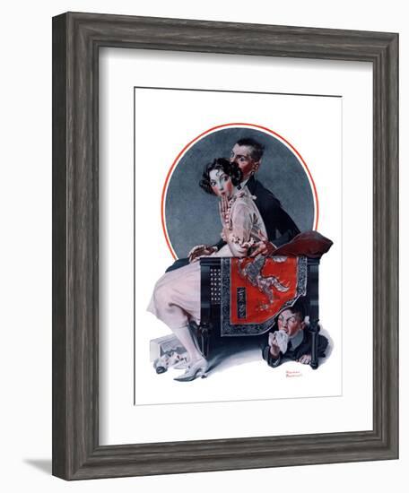 "God Bless You" or "Sneezing Boy", October 1,1921-Norman Rockwell-Framed Giclee Print