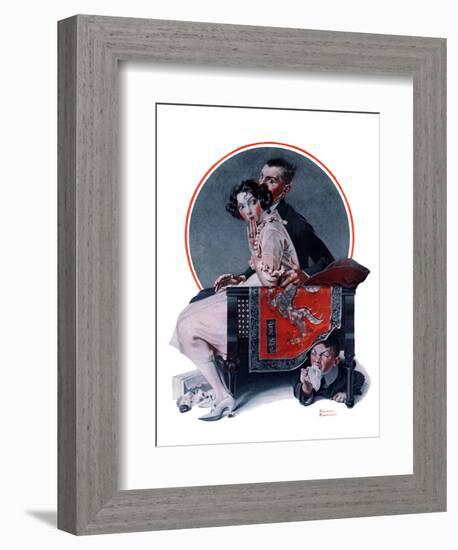 "God Bless You" or "Sneezing Boy", October 1,1921-Norman Rockwell-Framed Giclee Print