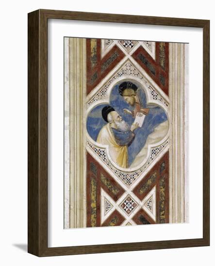 God Commands Ezekiel to Eat Scroll and Then Report its Contents to People of Israel-Giotto di Bondone-Framed Giclee Print