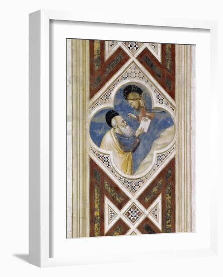 God Commands Ezekiel to Eat Scroll and Then Report its Contents to People of Israel-Giotto di Bondone-Framed Giclee Print