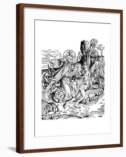 God Creating Eve from Adam's Rib, 1493-null-Framed Giclee Print