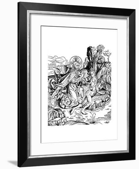 God Creating Eve from Adam's Rib, 1493-null-Framed Giclee Print