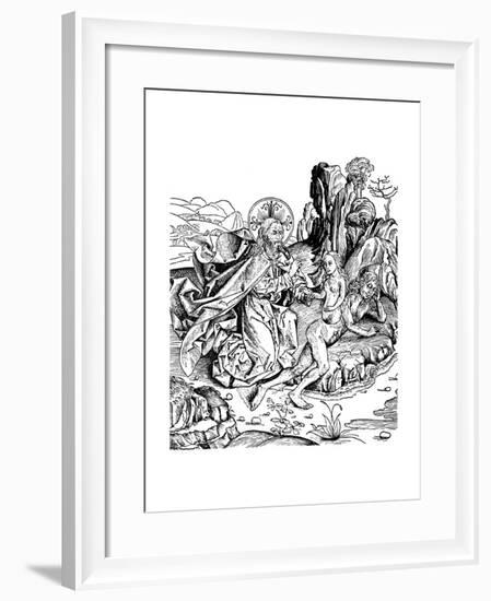 God Creating Eve from Adam's Rib, 1493-null-Framed Giclee Print