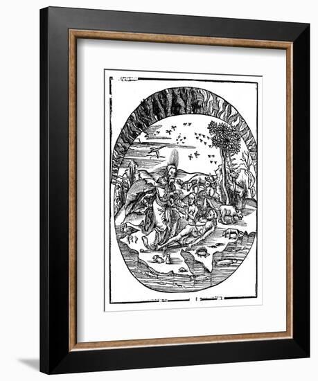 God Creating Eve from Adam's Rib, 1508-null-Framed Giclee Print