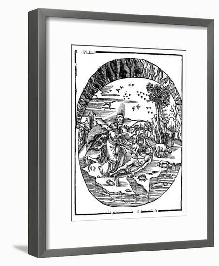 God Creating Eve from Adam's Rib, 1508-null-Framed Giclee Print