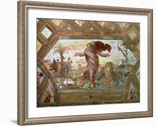 God Creating the Earth-Raphael-Framed Giclee Print