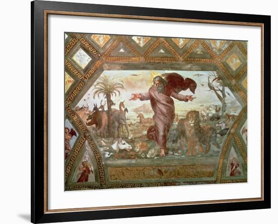 God Creating the Earth-Raphael-Framed Giclee Print