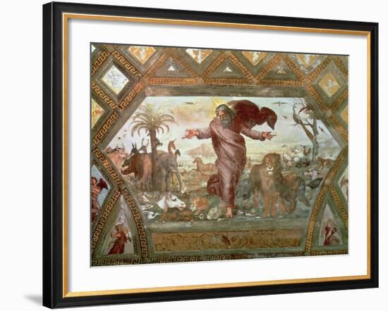 God Creating the Earth-Raphael-Framed Giclee Print