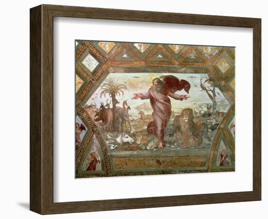 God Creating the Earth-Raphael-Framed Giclee Print