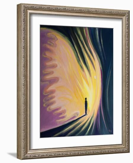 God Gives a Guardian Angel to Each Person He Lovingly Creates, 2000 (Oil on Board)-Elizabeth Wang-Framed Giclee Print