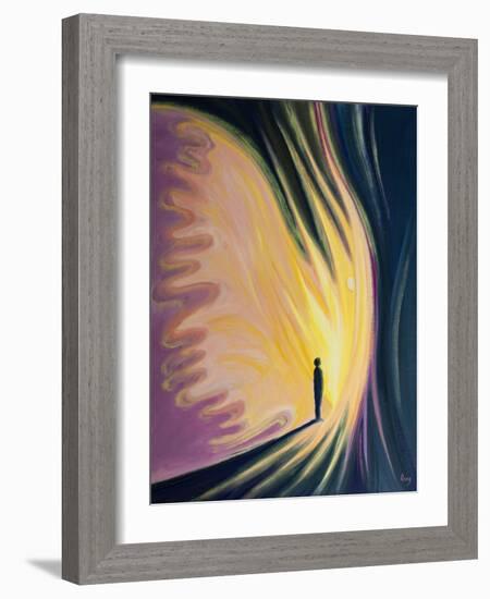 God Gives a Guardian Angel to Each Person He Lovingly Creates, 2000 (Oil on Board)-Elizabeth Wang-Framed Giclee Print