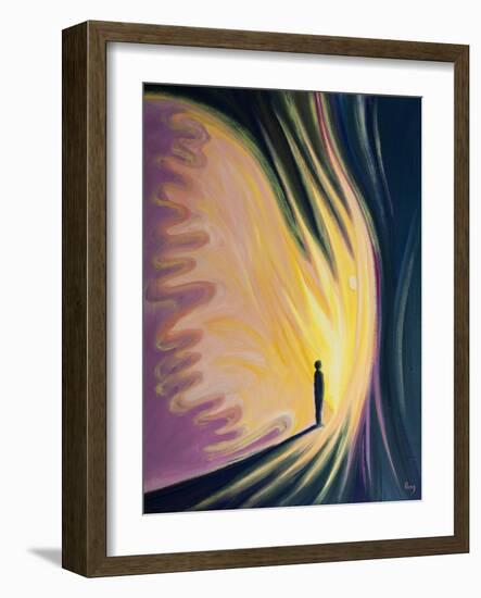 God Gives a Guardian Angel to Each Person He Lovingly Creates, 2000 (Oil on Board)-Elizabeth Wang-Framed Giclee Print