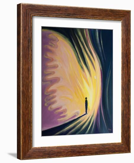 God Gives a Guardian Angel to Each Person He Lovingly Creates, 2000 (Oil on Board)-Elizabeth Wang-Framed Giclee Print