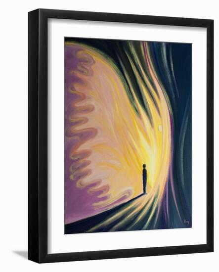 God Gives a Guardian Angel to Each Person He Lovingly Creates, 2000 (Oil on Board)-Elizabeth Wang-Framed Giclee Print