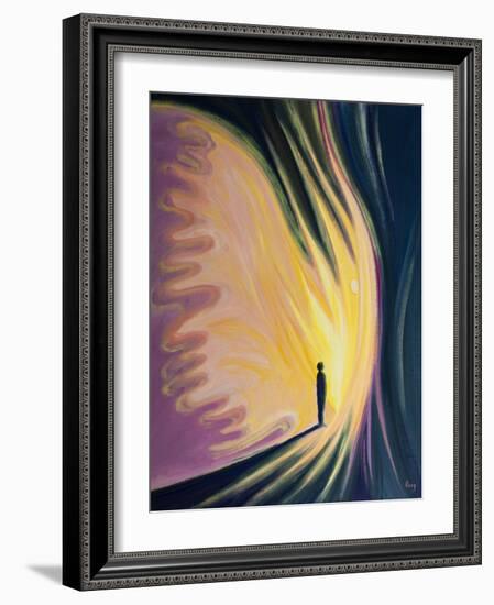 God Gives a Guardian Angel to Each Person He Lovingly Creates, 2000 (Oil on Board)-Elizabeth Wang-Framed Giclee Print