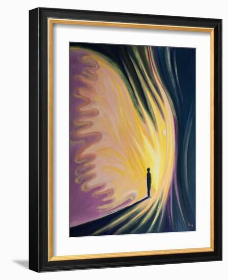 God Gives a Guardian Angel to Each Person He Lovingly Creates, 2000 (Oil on Board)-Elizabeth Wang-Framed Giclee Print