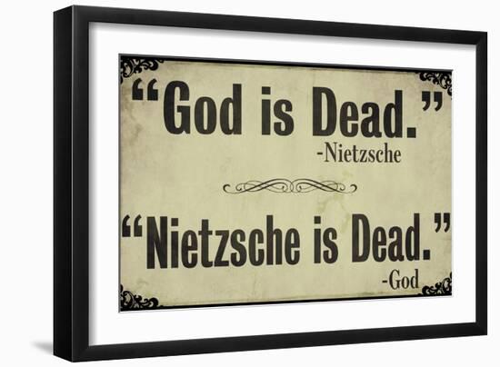 God is Dead-null-Framed Giclee Print