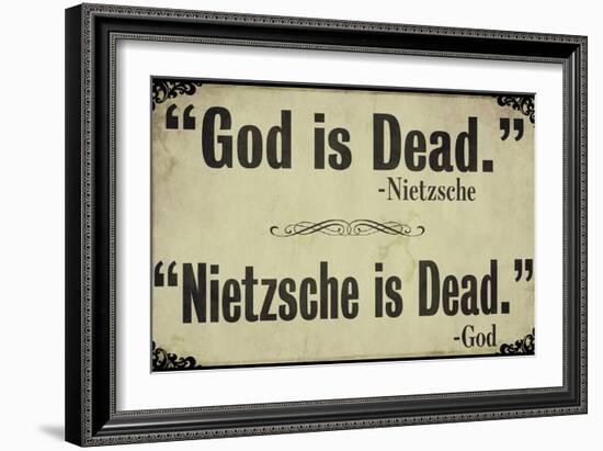 God is Dead-null-Framed Giclee Print