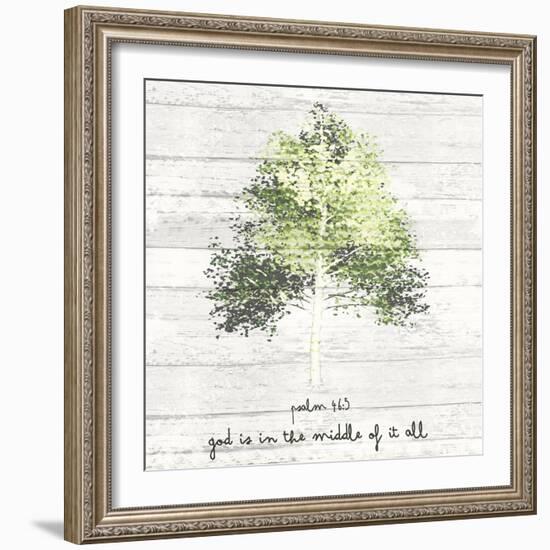God Is in the Middle-ALI Chris-Framed Giclee Print