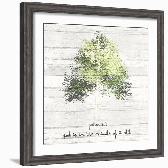 God Is in the Middle-ALI Chris-Framed Giclee Print