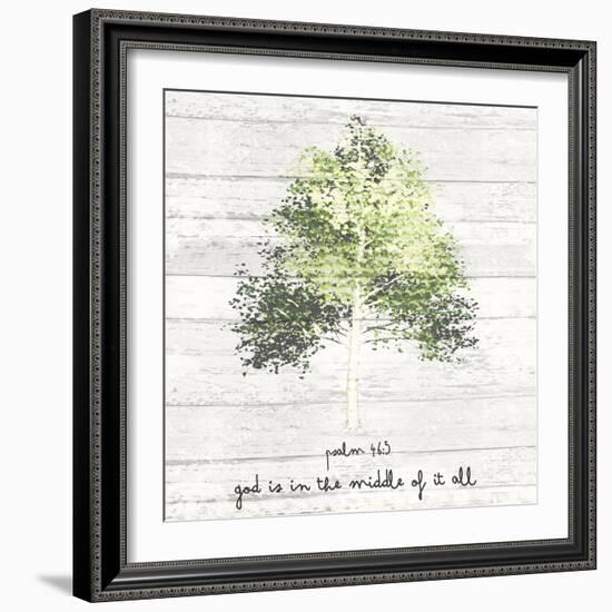 God Is in the Middle-ALI Chris-Framed Giclee Print