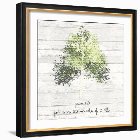 God Is in the Middle-ALI Chris-Framed Giclee Print