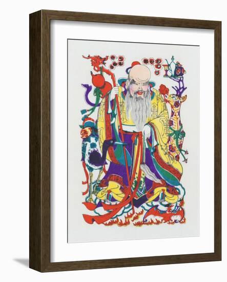 God of Longevity, C.1980S-null-Framed Giclee Print