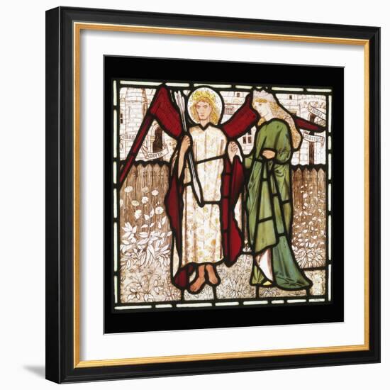 God of Love and Alceste from Chaucer's Love of Good Women on Stained Glass-Edward Burne-Jones-Framed Giclee Print