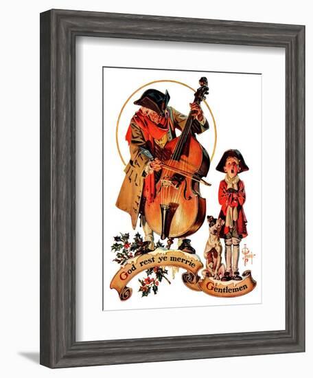 "God Rest Ye Merrie Gentlemen,"December 24, 1932-Joseph Christian Leyendecker-Framed Giclee Print