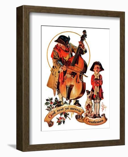 "God Rest Ye Merrie Gentlemen,"December 24, 1932-Joseph Christian Leyendecker-Framed Giclee Print