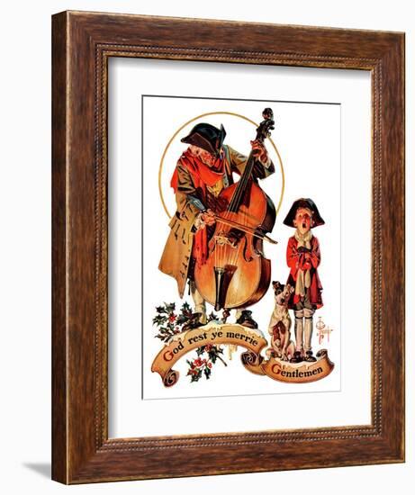 "God Rest Ye Merrie Gentlemen,"December 24, 1932-Joseph Christian Leyendecker-Framed Giclee Print