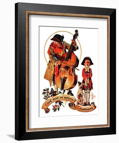 "God Rest Ye Merrie Gentlemen,"December 24, 1932-Joseph Christian Leyendecker-Framed Giclee Print