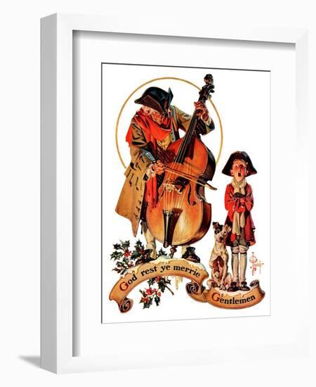 "God Rest Ye Merrie Gentlemen,"December 24, 1932-Joseph Christian Leyendecker-Framed Giclee Print